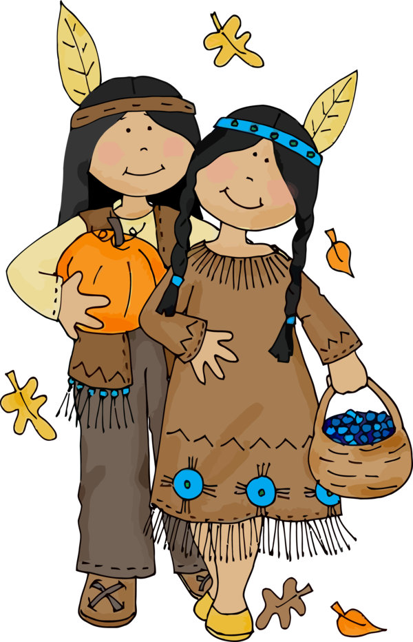 Transparent Thanksgiving Cartoon Happy Gesture for Fall Leaves for Thanksgiving