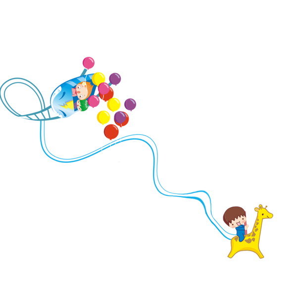 Transparent Giraffe Child Balloon Point Play for International Childrens Day