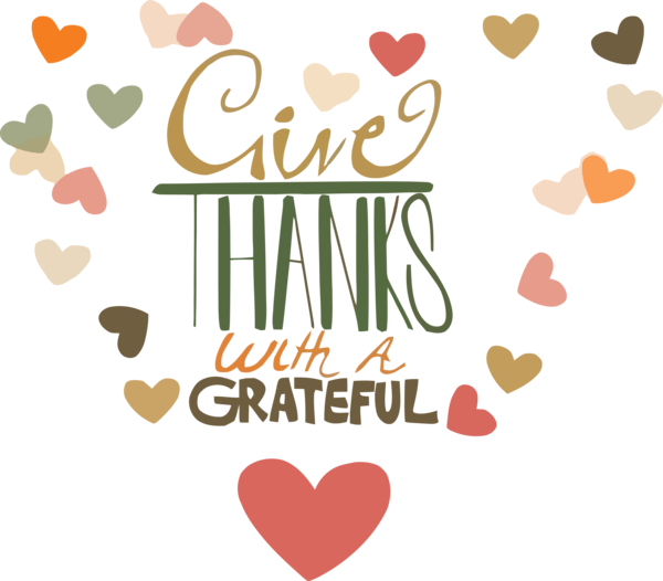Transparent Thanksgiving Text Font Heart for Give Thanks for Thanksgiving