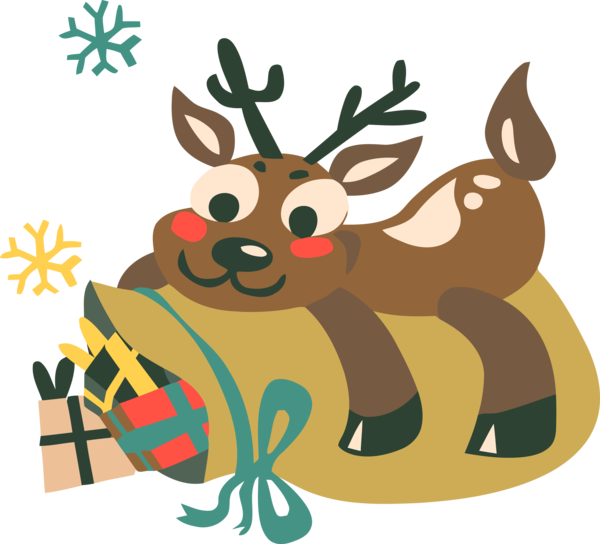 Transparent Christmas Deer Reindeer Cartoon for Merry Christmas for Christmas