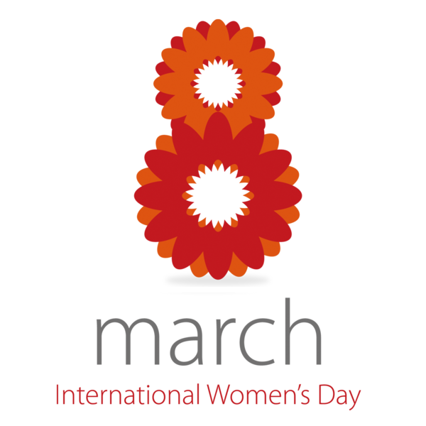 Transparent International Womens Day Woman March 8 Flower Orange for International Womens Day