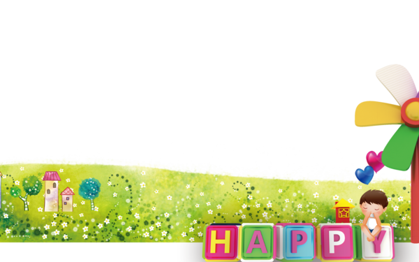 Transparent Childrens Day Child Paper Meadow Play for International Childrens Day