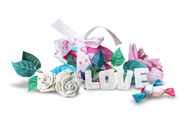 Transparent Love Web Banner Hug Gift Plastic for Valentines Day