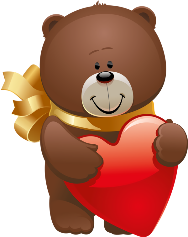 Transparent Valentine's Day Teddy bear Cartoon Red for Teddy Bear for Valentines Day