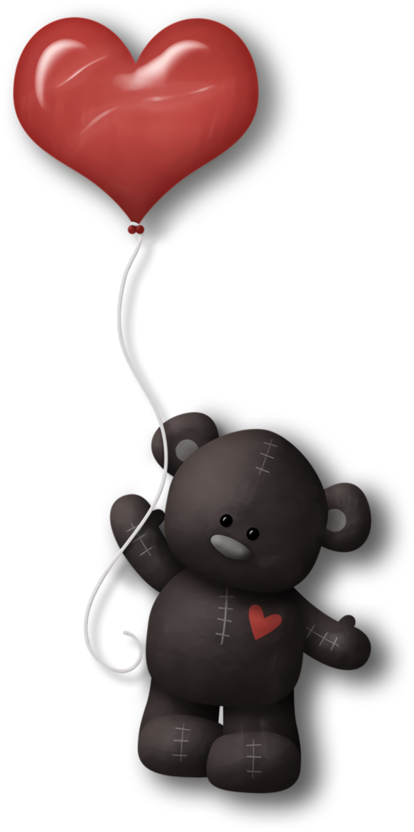 Transparent Valentine's Day Balloon Cartoon Animation for Teddy Bear for Valentines Day