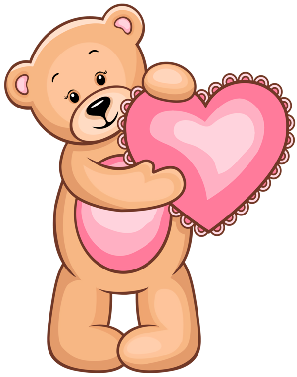Transparent Valentine's Day Cartoon Pink Cheek for Teddy Bear for Valentines Day