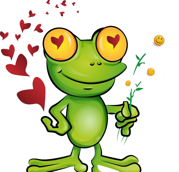 Transparent Frog Frog Prince Cartoon Toad Smiley for Valentines Day