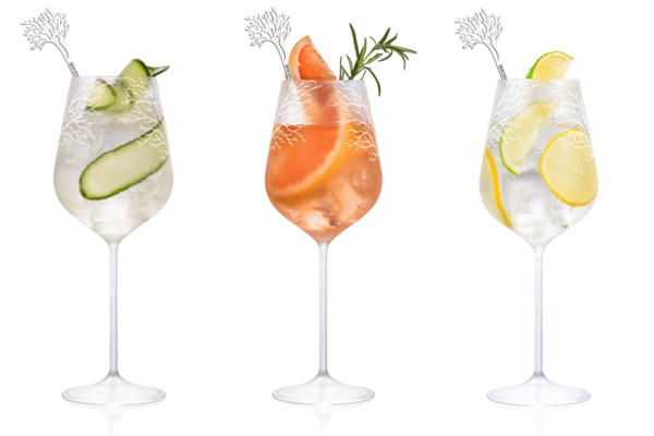 Transparent Cocktail Garnish Spritz Wine Cocktail Drink for New Year
