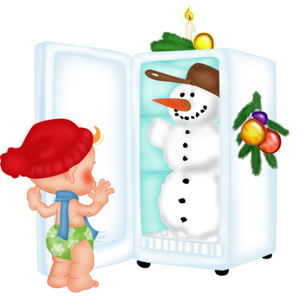 Transparent Snowman Christmas Refrigerator Baby Toys for Christmas