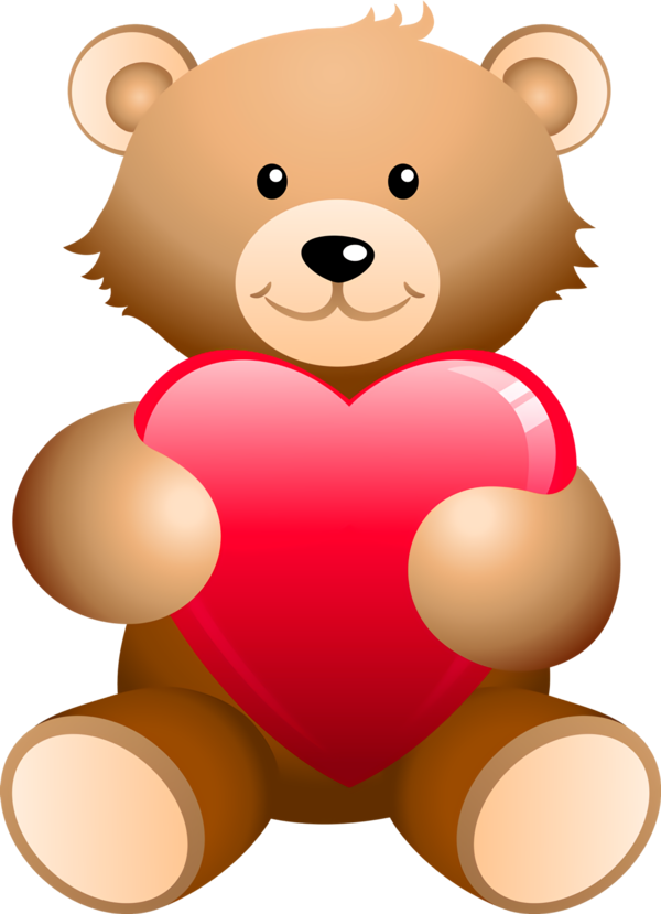 Transparent Valentine's Day Teddy bear Cartoon Red for Teddy Bear for Valentines Day