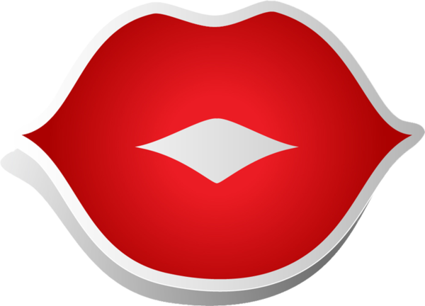 Transparent Kiss Message Computer Network Red for Valentines Day