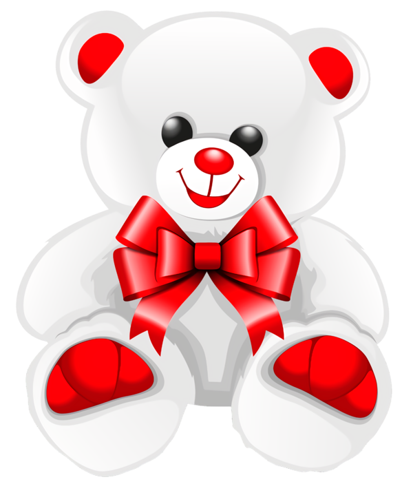 Transparent Valentine's Day Red Teddy bear Cartoon for Teddy Bear for Valentines Day