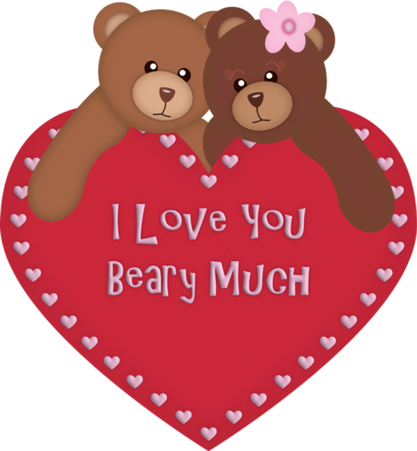 Transparent Valentine's Day Heart Love Valentine's day for Teddy Bear for Valentines Day