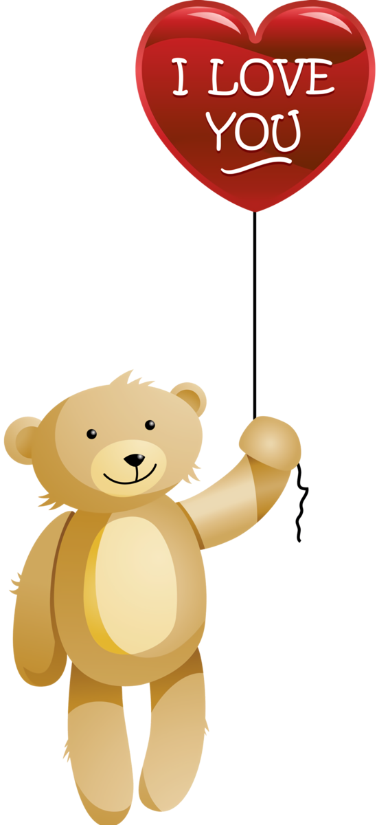 Transparent Valentine's Day Teddy bear Cartoon Balloon for Teddy Bear for Valentines Day