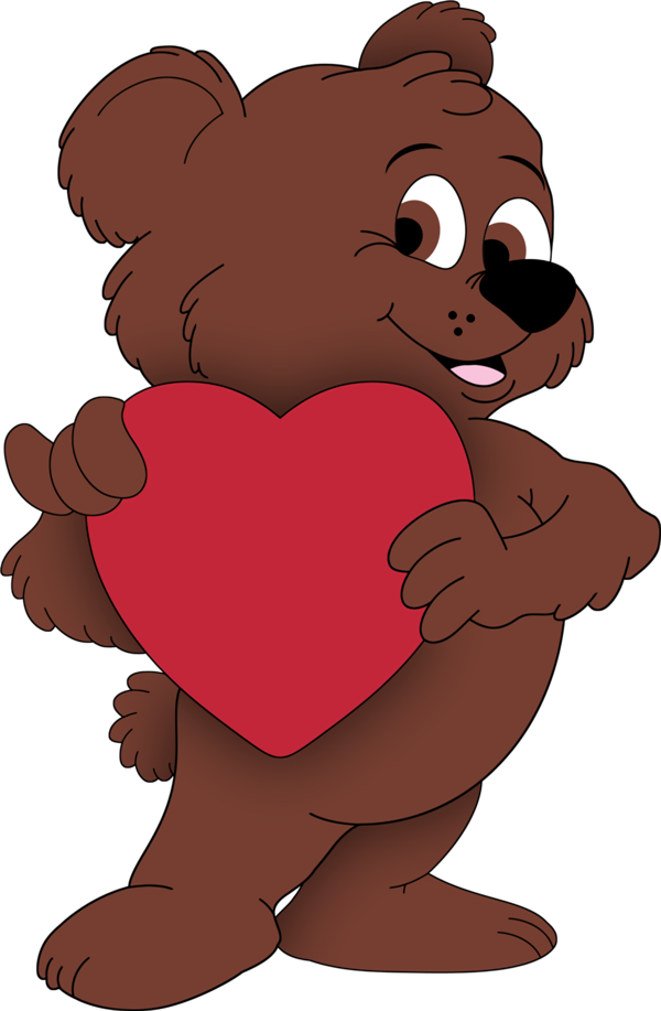 Transparent Valentine's Day Cartoon Brown bear Bear for Teddy Bear for Valentines Day