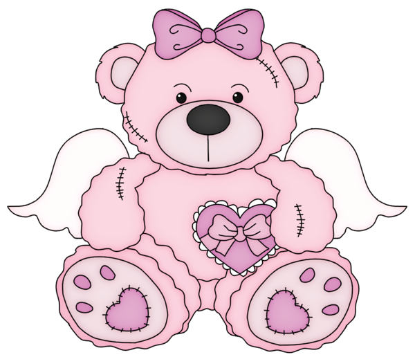 Transparent Valentine's Day Teddy bear Pink Toy for Teddy Bear for Valentines Day