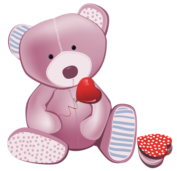 Transparent Valentine's Day Pink Teddy bear Baby toys for Teddy Bear for Valentines Day