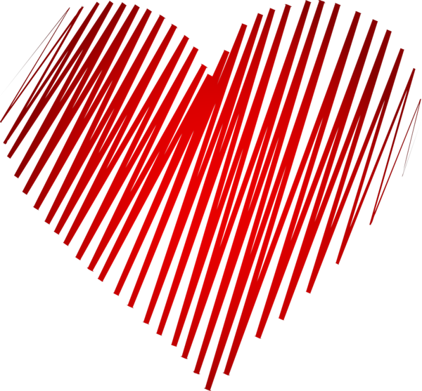 Transparent Valentine's Day Red Line Heart for Valentine Heart for Valentines Day