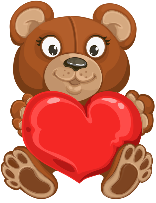 Transparent Valentine's Day Cartoon Heart Teddy bear for Teddy Bear for Valentines Day
