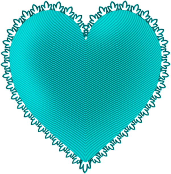 Transparent Valentine's Day Heart Aqua Turquoise for Valentine Heart for Valentines Day