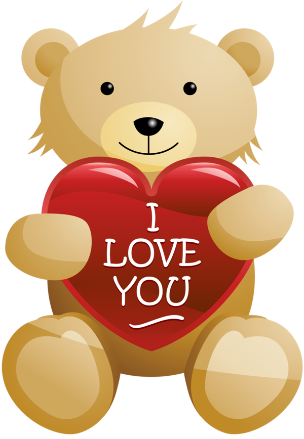 Transparent Valentine's Day Teddy bear Heart Cartoon for Teddy Bear for Valentines Day