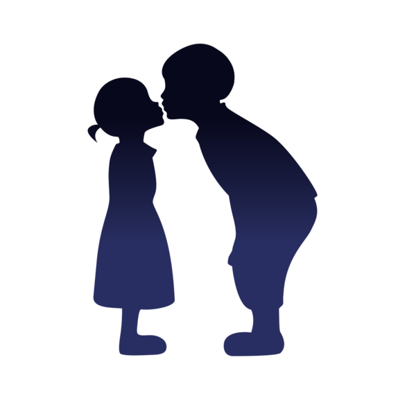 Transparent Fundal Kiss Falling In Love Interaction Silhouette for Valentines Day