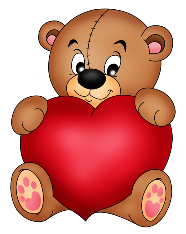 Transparent Valentine's Day Cartoon Red Teddy bear for Teddy Bear for Valentines Day