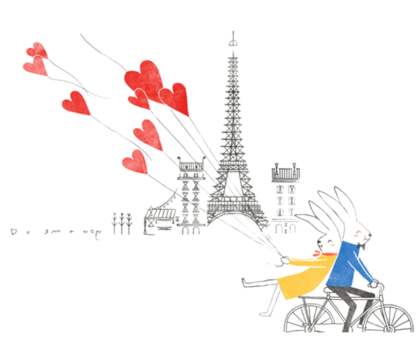 Transparent Paris Love Poster Diagram Text for Valentines Day