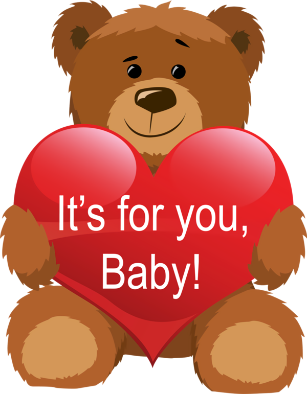 Transparent Valentine's Day Teddy bear Heart Love for Teddy Bear for Valentines Day