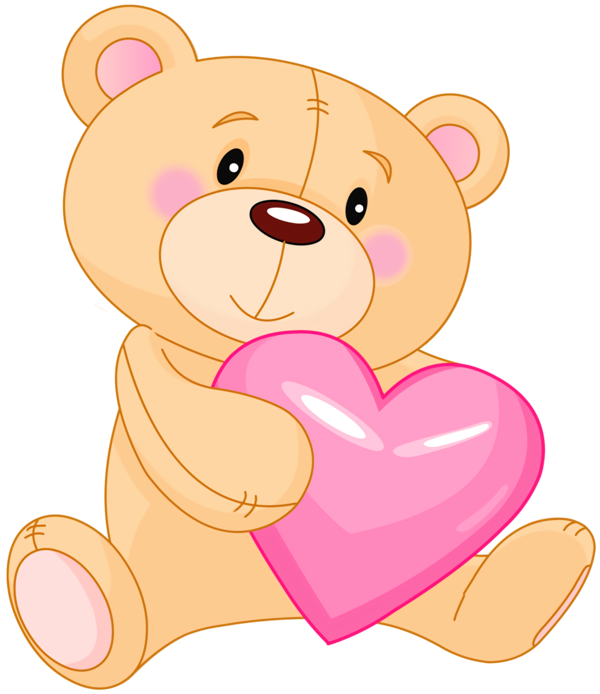 Transparent Valentine's Day Teddy bear Pink Cartoon for Teddy Bear for Valentines Day