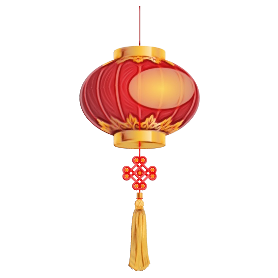 Transparent Lantern Paper Lantern Chinese New Year Lighting Orange for New Year