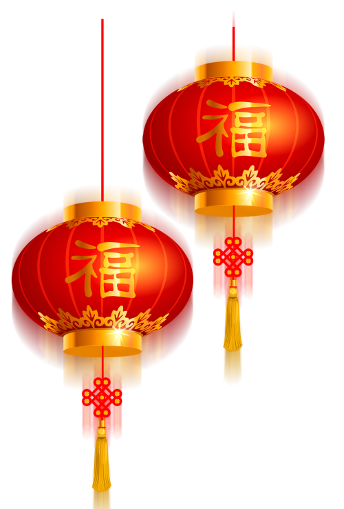 Transparent Chinese New Year Lunar New Year Fu Orange Lighting for New Year