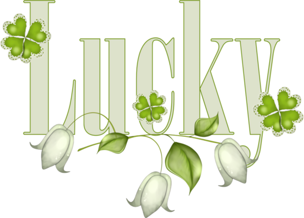Transparent St Patrick's Day Plant Leaf Flower for Four Leaf Clover for St Patricks Day