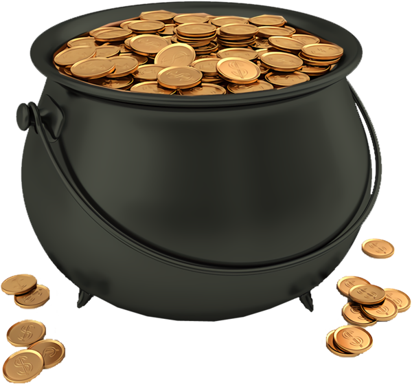 Transparent St Patrick's Day Cookware and bakeware Coin Money for Pot Of Gold for St Patricks Day