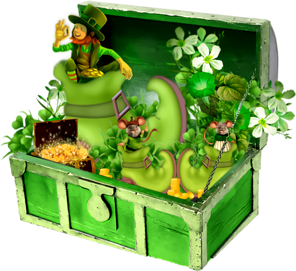 Transparent St Patrick's Day Green Leprechaun Plant for Leprechaun for St Patricks Day