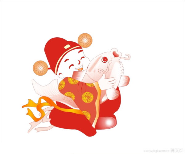 Transparent Common Carp Chinese New Year New Year Picture Orange for New Year