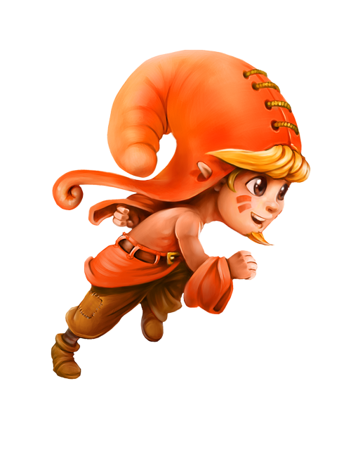 Transparent Lutin Drawing Fairy Orange Cartoon for Christmas