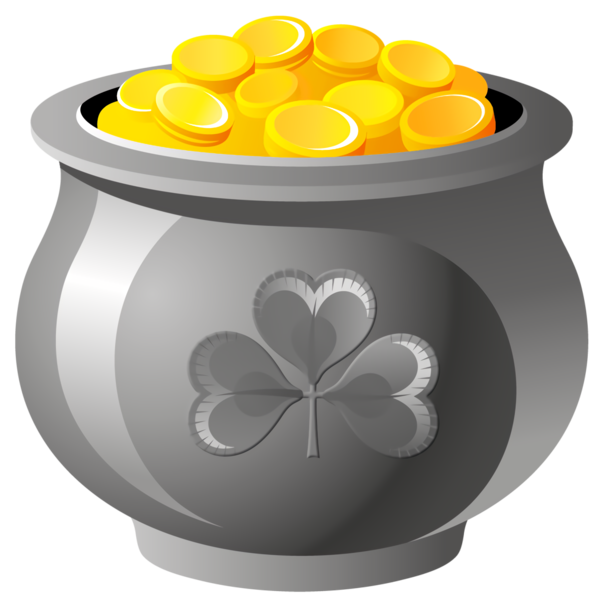 Transparent St Patrick's Day Yellow Symbol for Pot Of Gold for St Patricks Day
