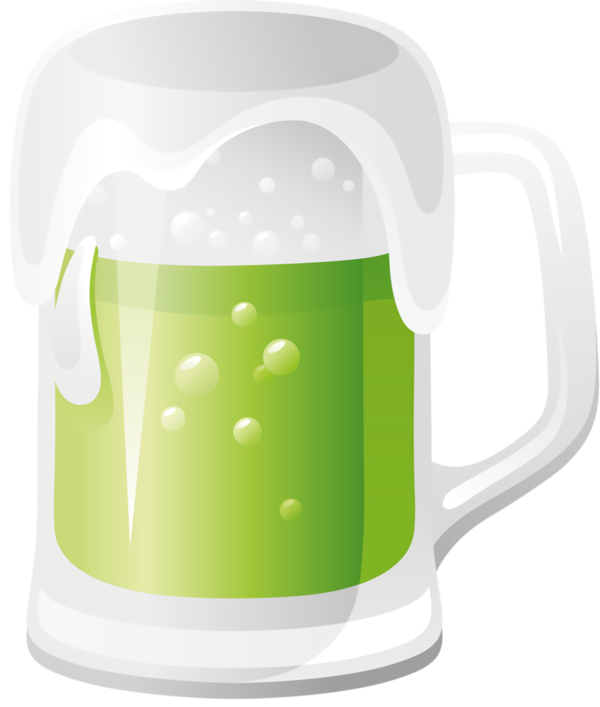 Transparent St Patrick's Day Green Mug Drinkware for Green Beer for St Patricks Day