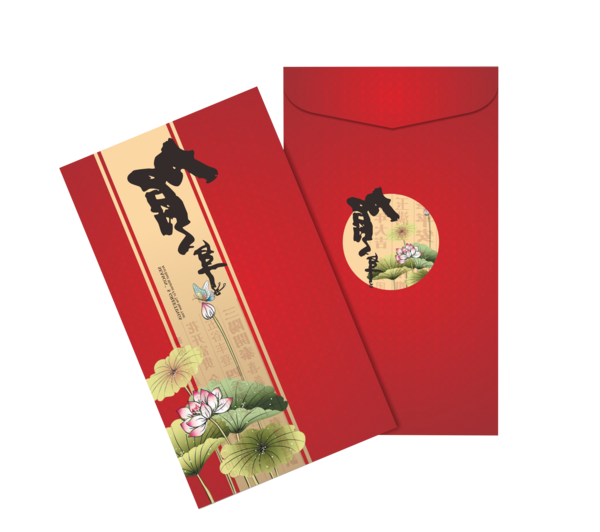 Transparent Tangyuan Chinese New Year Red Envelope Red for New Year
