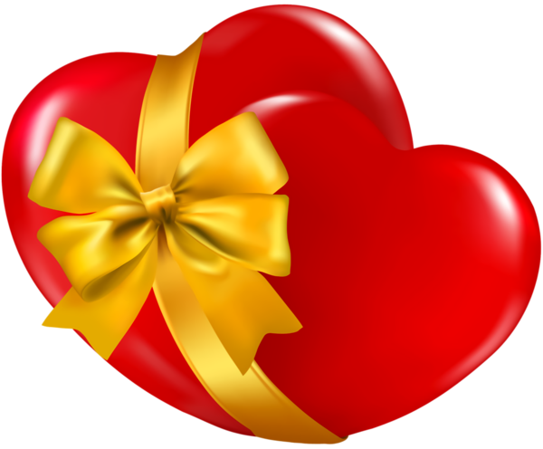 Transparent Valentine's Day Heart Red Yellow for Valentine Heart for Valentines Day