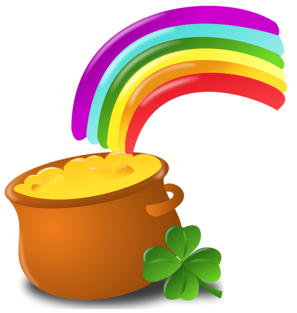 Transparent St Patrick's Day Symbol Clover for Pot Of Gold for St Patricks Day