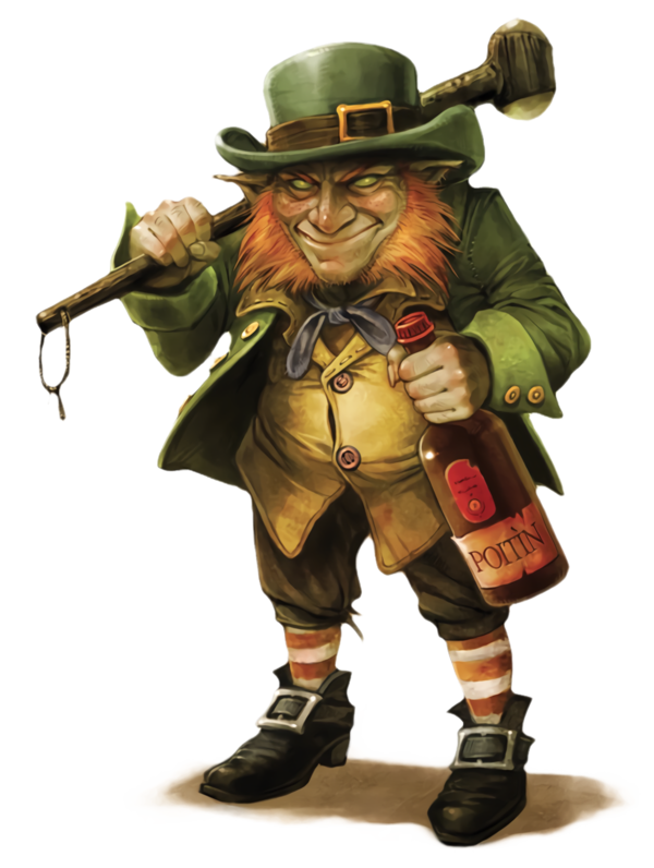 Transparent St Patrick's Day Cartoon Conquistador Action figure for Leprechaun for St Patricks Day