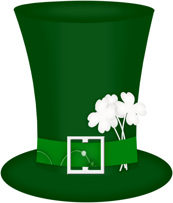Transparent St Patrick's Day Green Cylinder Plant for St Patrick's Day Hat for St Patricks Day