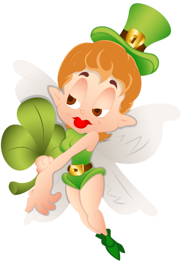 Transparent St Patrick's Day Cartoon Angel Plant for Leprechaun for St Patricks Day
