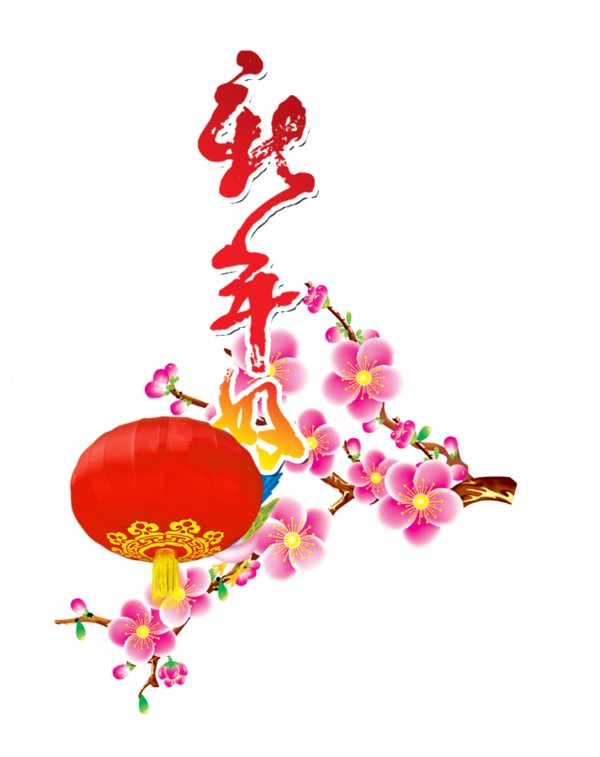 Transparent New Year New Year S Day Chinese New Year Pink Flower for New Year