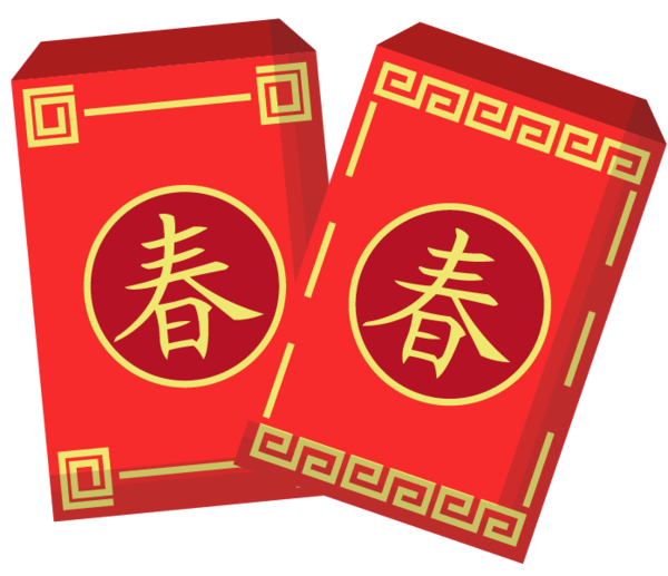 Transparent Red Envelope Chinese New Year Envelope Label Logo for New Year