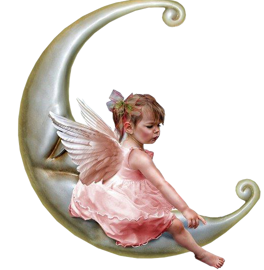 Transparent Angel Moon Fairy Figurine for Christmas