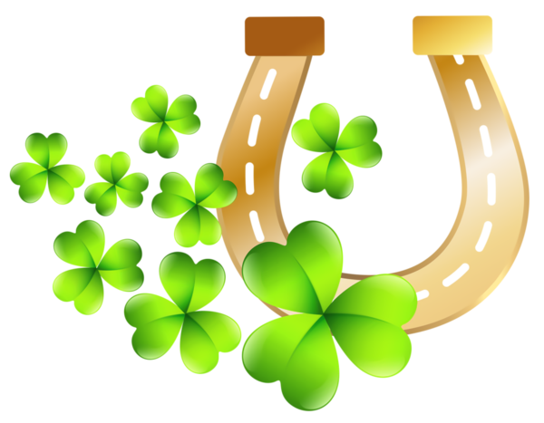Transparent St Patrick's Day Green Leaf Symbol for St Patrick's Day Horseshoe for St Patricks Day