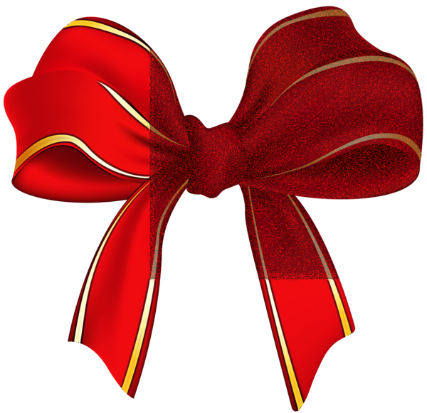 Transparent Red Ribbon Bow Tie for Valentines Day